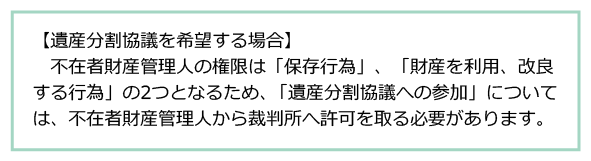 ②不在者財産管理人の選任